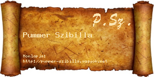 Pummer Szibilla névjegykártya